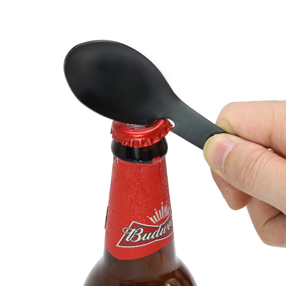 Camping portable tableware EDC stainless steel spoon