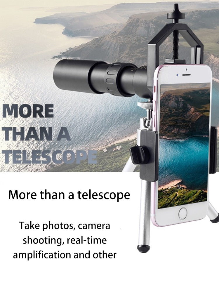 10-300X Zoom Powerful Binoculars Long Range Professional Monocular Telescope HD 4K High Quality BAK4-Prisms Portable for Camping