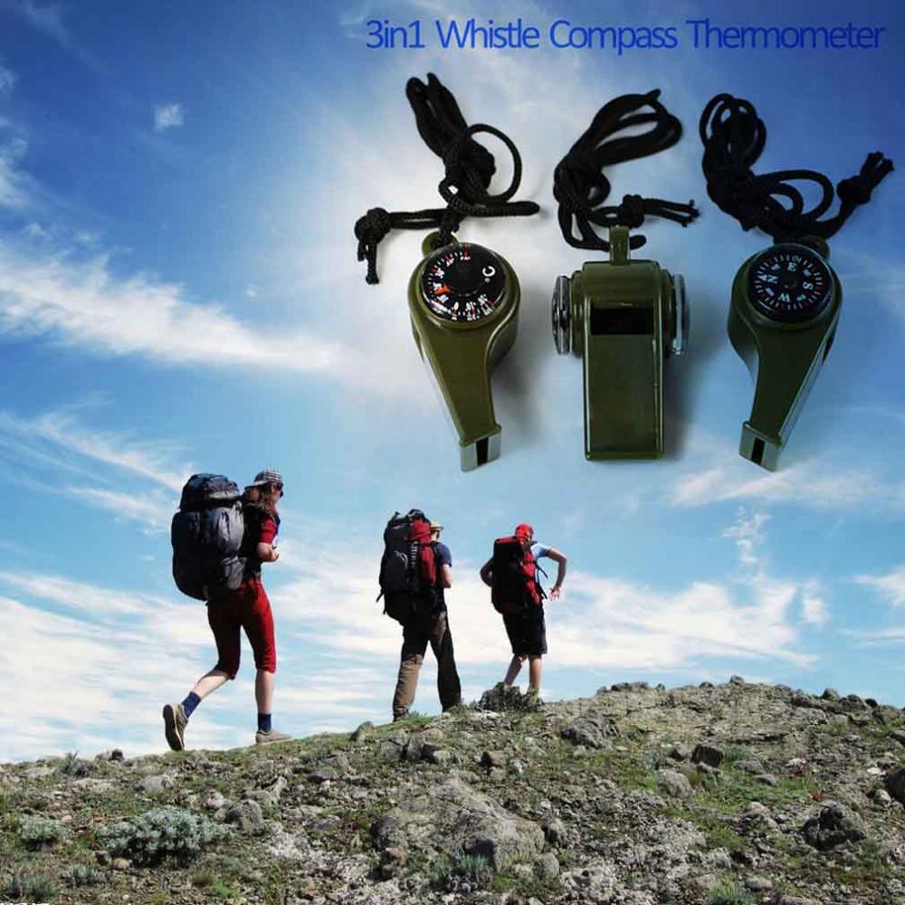 3 in1 Survival Camping Whistle - Urban Gears Unlimited