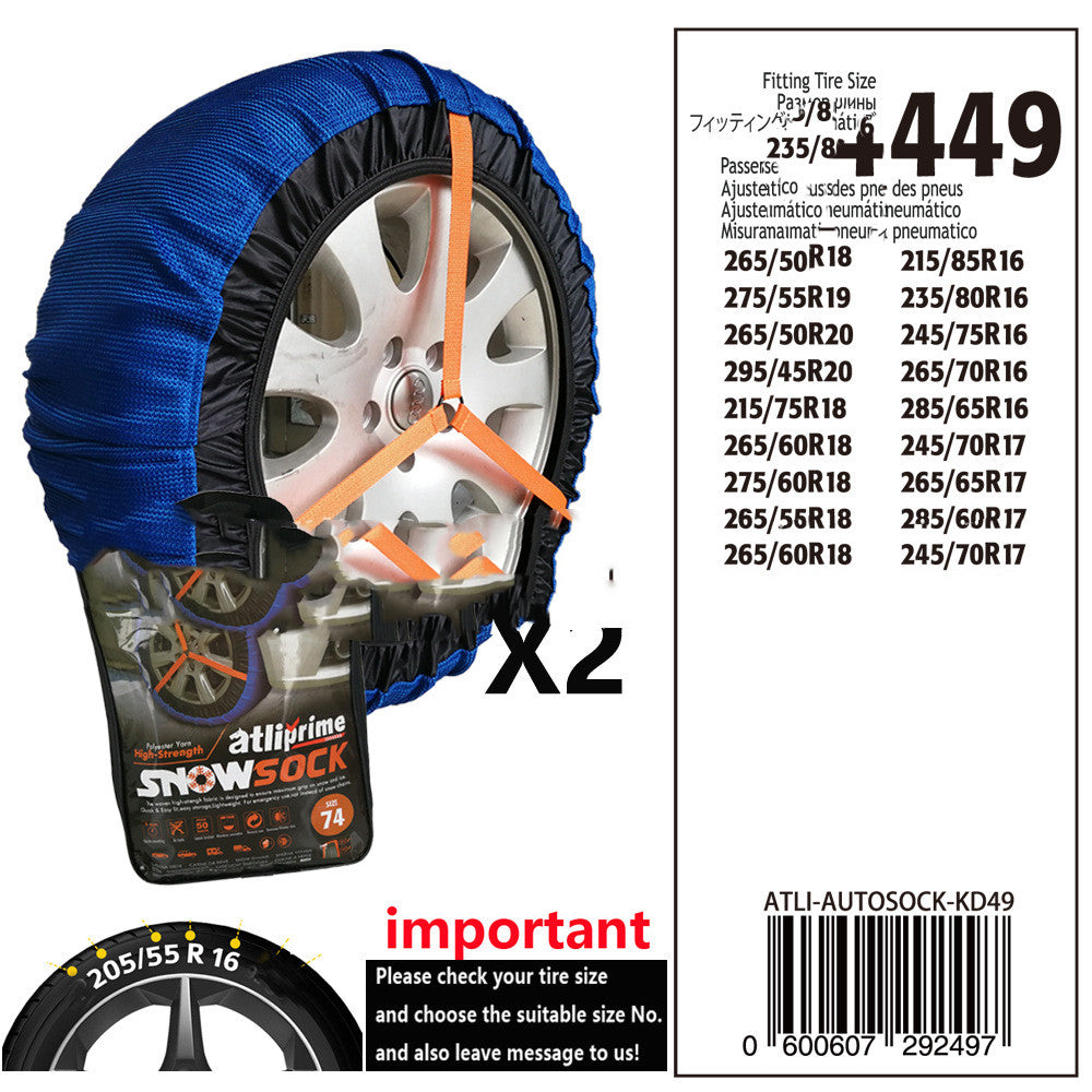 Tire's Winter Sock | Textile Anti-skid Chain | Winter Snow Traction Accessories | Tire Anti-skid Tire Cover
