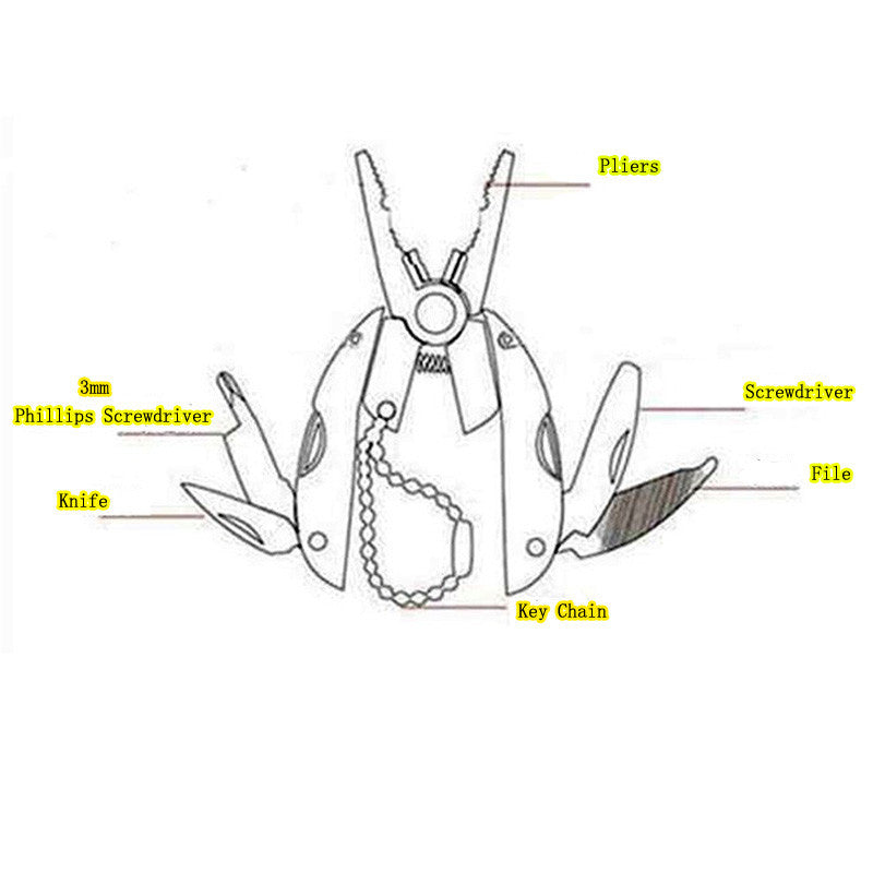 Portable Multifunction Foldaway Stainless Steel Plier Knife - Urban Gears Unlimited