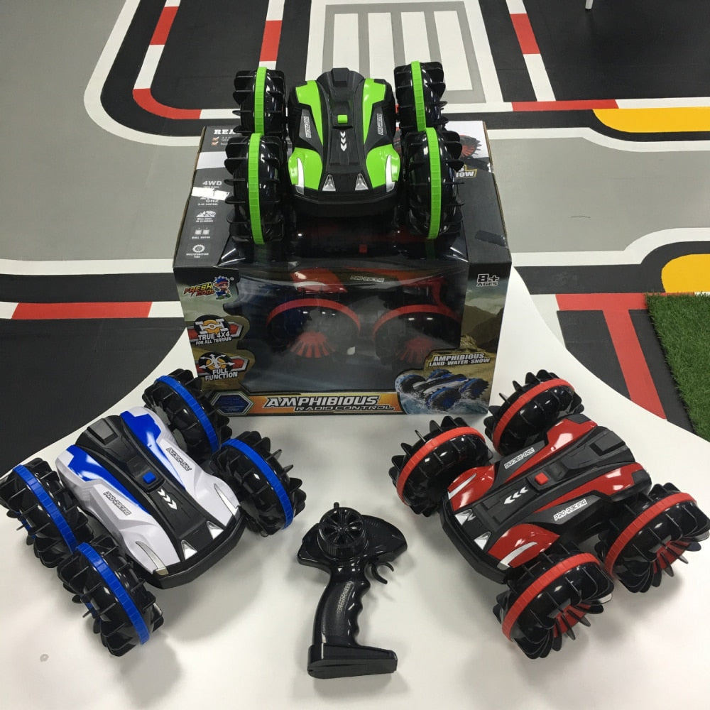 Remote Control 360 Degree Rotation Amphibian RC Toy Car
