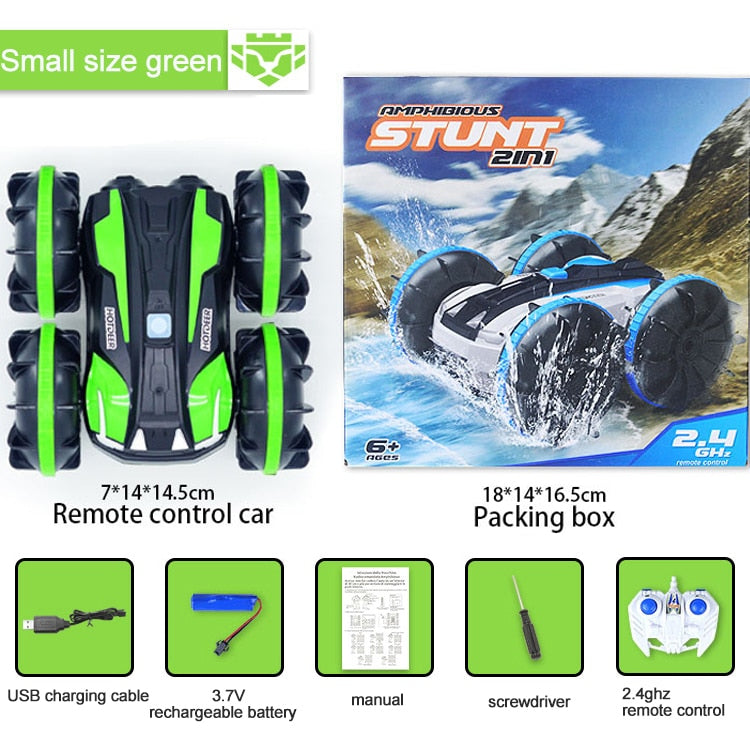 Remote Control 360 Degree Rotation Amphibian RC Toy Car