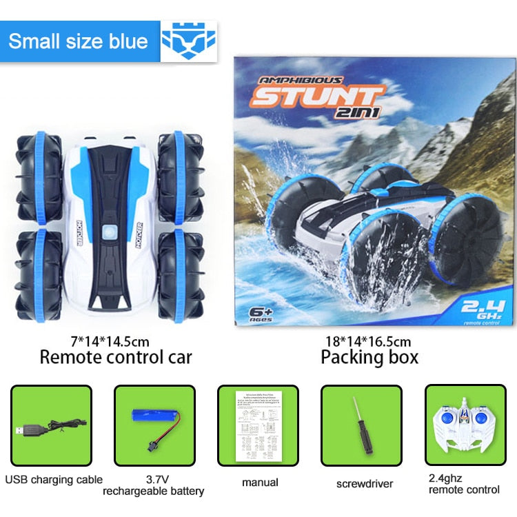 Remote Control 360 Degree Rotation Amphibian RC Toy Car
