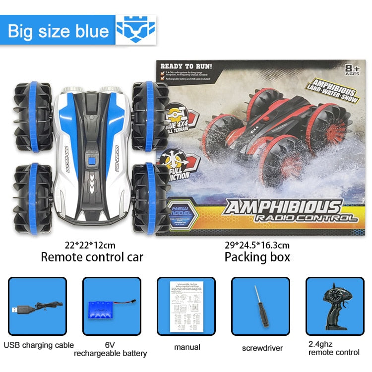 Remote Control 360 Degree Rotation Amphibian RC Toy Car