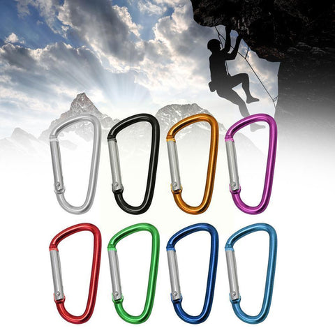 3pcs D Clip Carabiner Snap Spring Clasp Hook Keyring Carabina Keyring Snap Locking Camping Clip Small Hook Karabiner Carabi F1n8