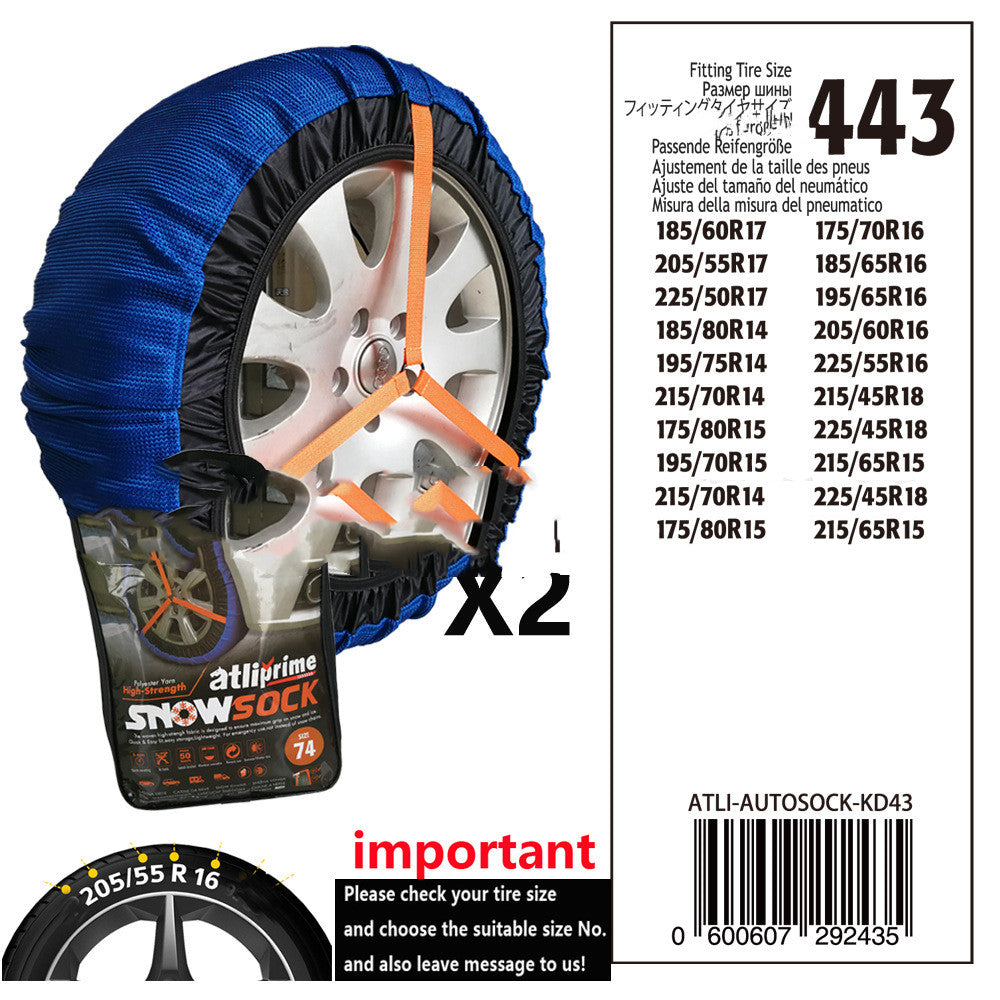Tire's Winter Sock | Textile Anti-skid Chain | Winter Snow Traction Accessories | Tire Anti-skid Tire Cover