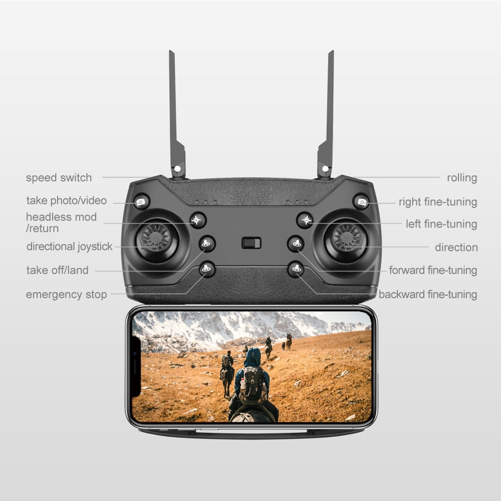 Long Flying 4K HD Aerial RC Quadcopter Unmanned Drone