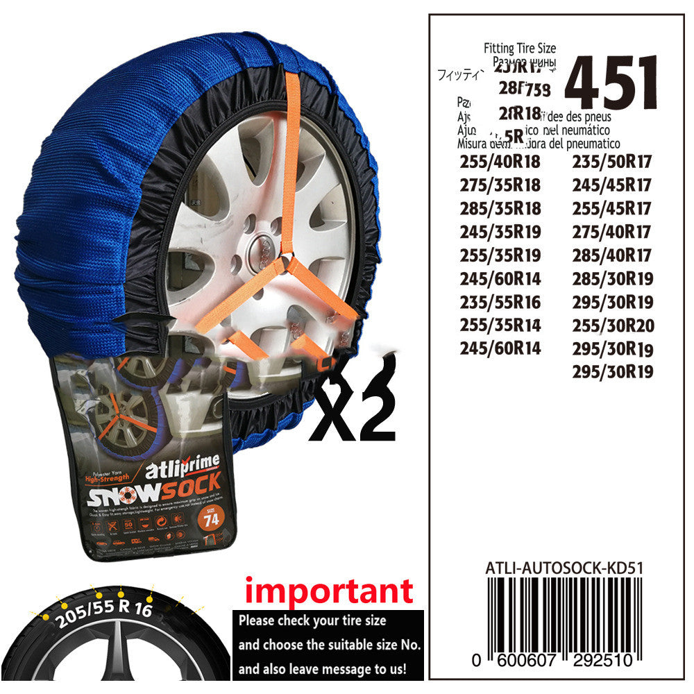 Tire's Winter Sock | Textile Anti-skid Chain | Winter Snow Traction Accessories | Tire Anti-skid Tire Cover