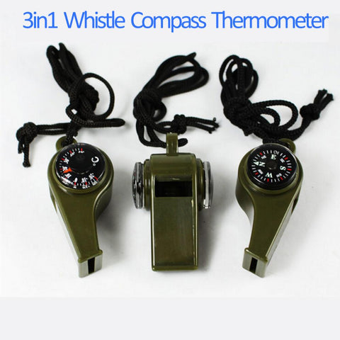 3 in1 Survival Camping Whistle - Urban Gears Unlimited
