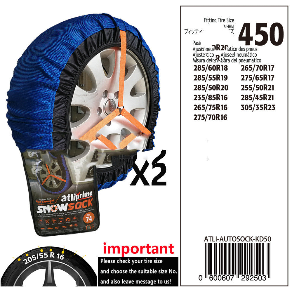 Tire's Winter Sock | Textile Anti-skid Chain | Winter Snow Traction Accessories | Tire Anti-skid Tire Cover