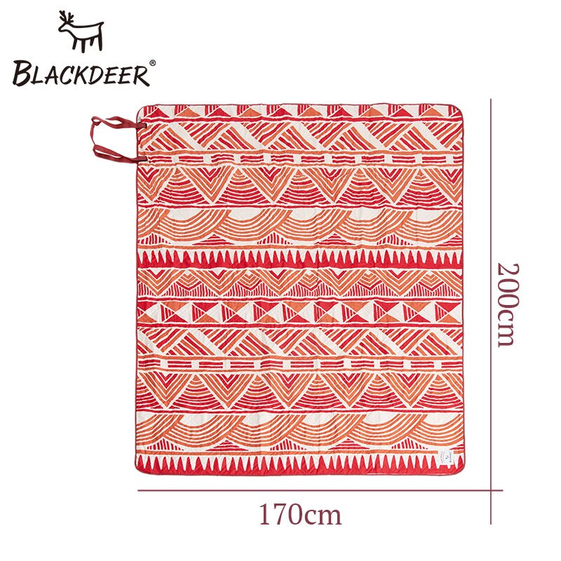 BLACKDEER Camping Mat For Family Nation Style Printed Thicken Waterproof Picnic Beach Mat Child Play Spring Machine Washable