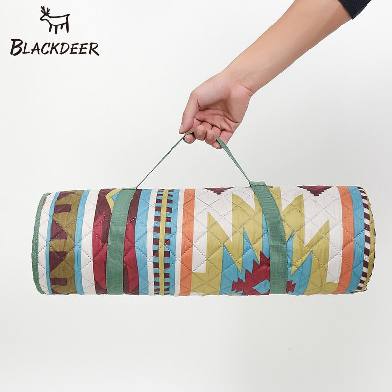 BLACKDEER Camping Mat For Family Nation Style Printed Thicken Waterproof Picnic Beach Mat Child Play Spring Machine Washable