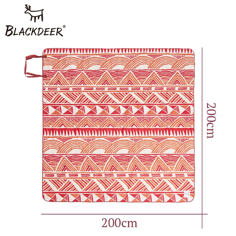 BLACKDEER Camping Mat For Family Nation Style Printed Thicken Waterproof Picnic Beach Mat Child Play Spring Machine Washable