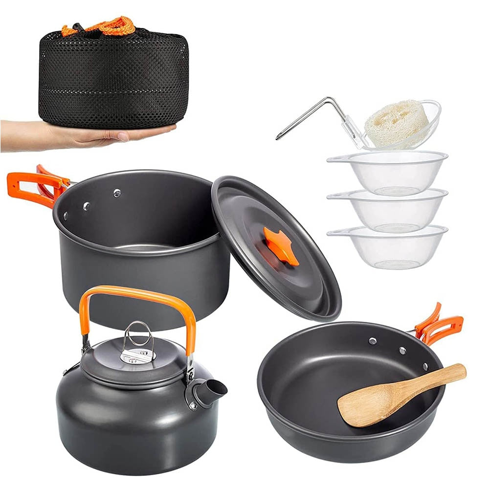 Outdoor Camping Aluminum Cookware Kit