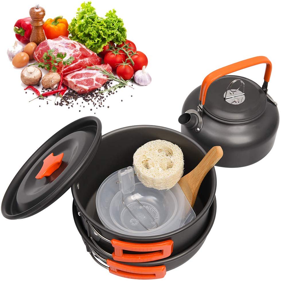 Outdoor Camping Aluminum Cookware Kit