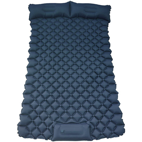 Camping Sleeping Pad Inflatable Foot Press Lightweight 2 Person  Air Mattress Mat with Pillow for Outdoor Hiking Traveling Backp