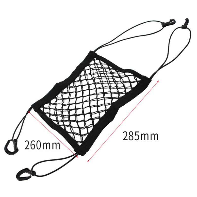 Hook-On Car Storage Net As A Between-Seats Mesh Organizer