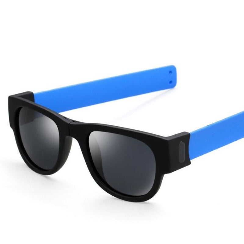 Foldable Unisex Clap Ring Sunglasses Wristband Slappable Sun Shades Snap-on Bracelet Glasses - Urban Gears Unlimited