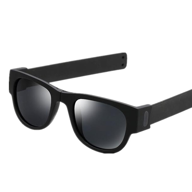 Foldable Unisex Clap Ring Sunglasses Wristband Slappable Sun Shades Snap-on Bracelet Glasses - Urban Gears Unlimited
