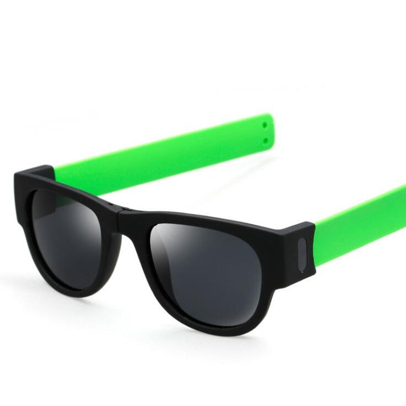 Foldable Unisex Clap Ring Sunglasses Wristband Slappable Sun Shades Snap-on Bracelet Glasses - Urban Gears Unlimited