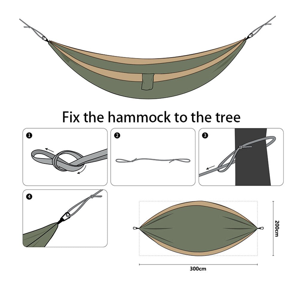 Ultralight Nylon Portable Camping Parachute Hammocks