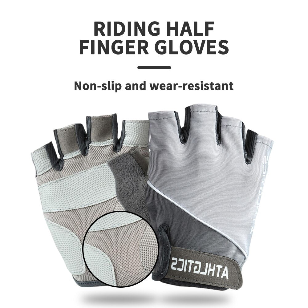 Fitness Spring And Summer Men's And Women's Sun Protection Cycling Half Finger Gloves Anti-skid Breathable Sports Gloves