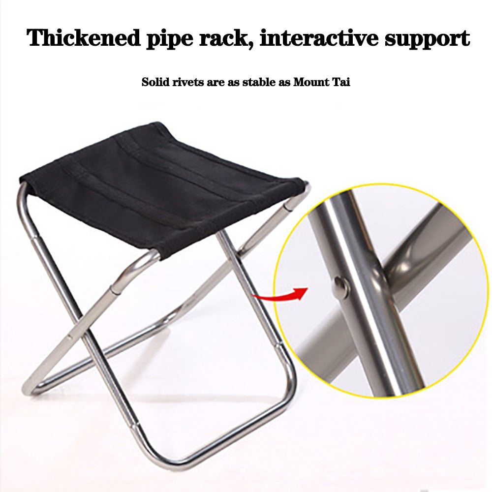 Portable Folding Outdoor Picnic Bench Stool |  Ultra Lightweight Picnic Camping Fishing Travelling Chair