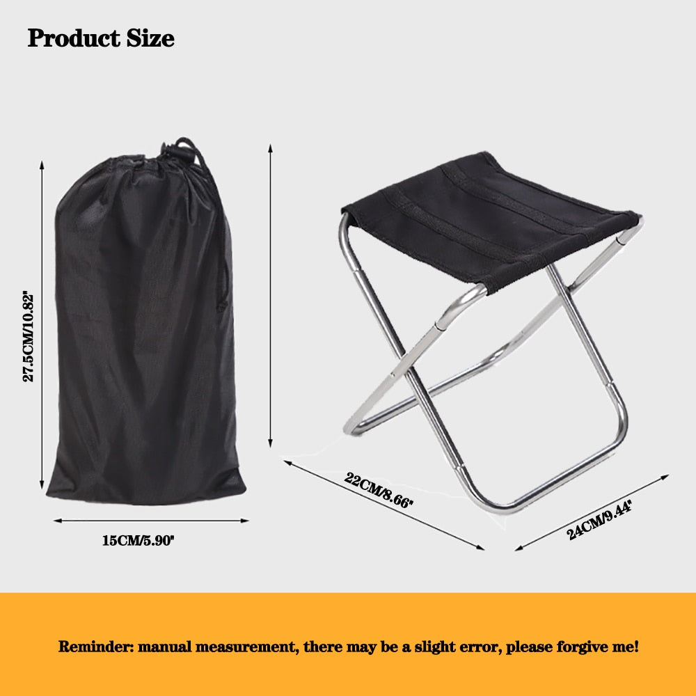 Portable Folding Outdoor Picnic Bench Stool |  Ultra Lightweight Picnic Camping Fishing Travelling Chair