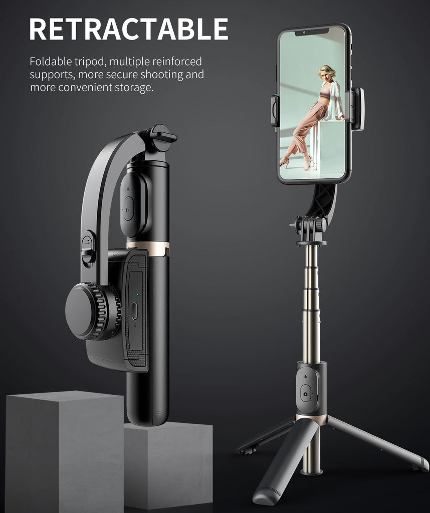 Motion Stabilization Bluetooth Friendly Handheld Smart Gimbal Stick For Smartphones Selfies