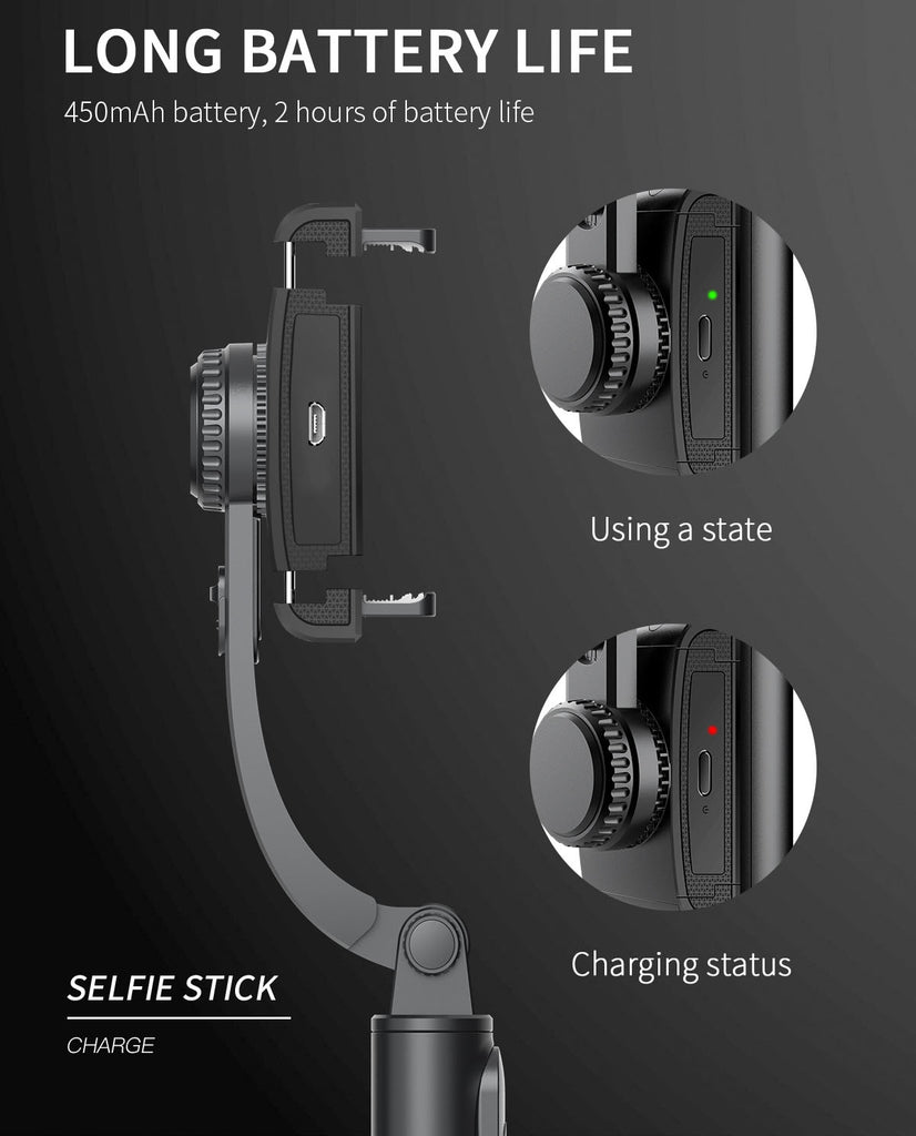 Motion Stabilization Bluetooth Friendly Handheld Smart Gimbal Stick For Smartphones Selfies