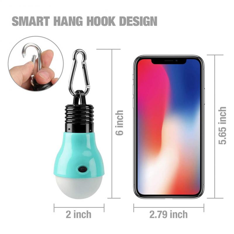 Portable Indoor/Outdoor Tent Lantern  | Colored Camping Light Bulbs