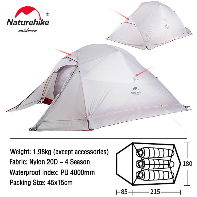 Ultralight Backpacking Waterproof Wild Camping Hiking Travel Tent