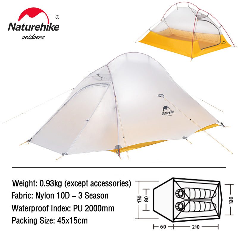Ultralight Backpacking Waterproof Wild Camping Hiking Travel Tent