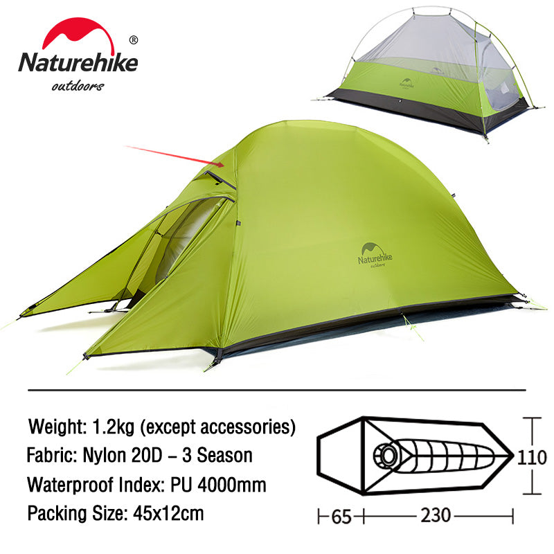Ultralight Backpacking Waterproof Wild Camping Hiking Travel Tent