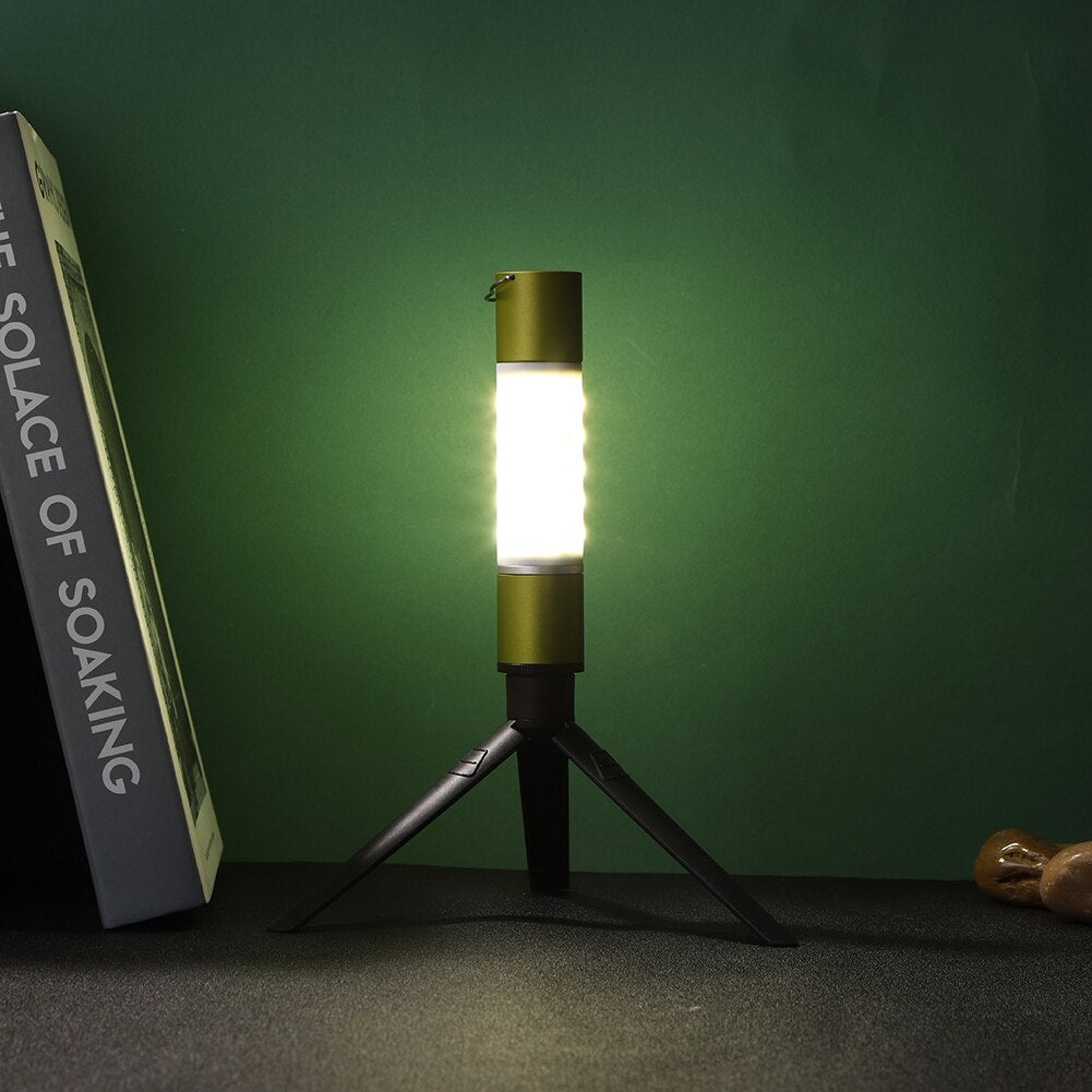 Telescopic LED Flashlight With Tripod For Outdoor Camping