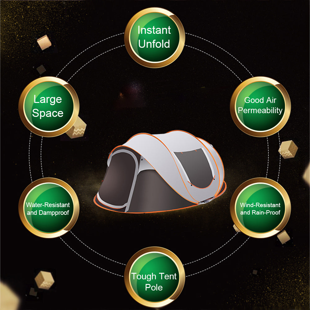 Quick EZ Pop Up Instant Unfoldable Tent | Rain Proof Ultralight Portable Camping Tent