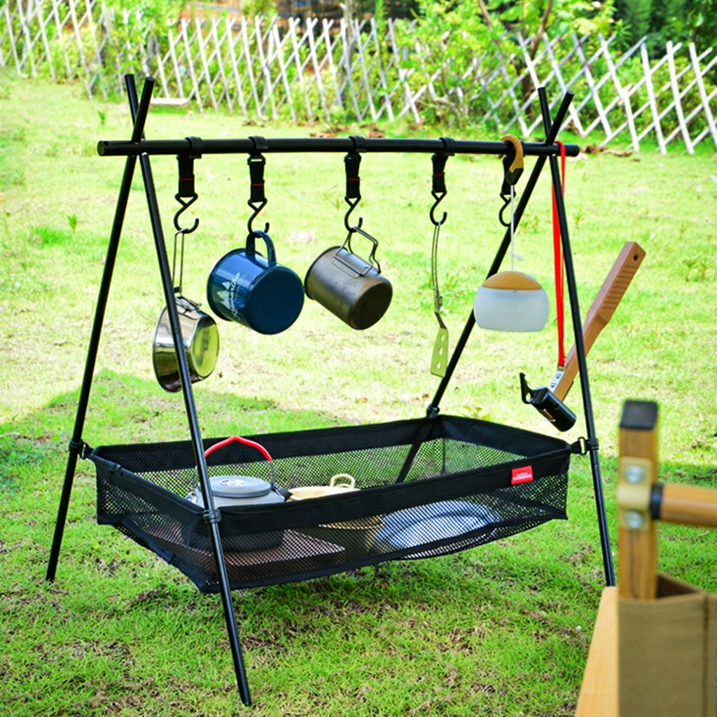 Pocket Size Stowaway Hanging Mesh Bag Camping Table