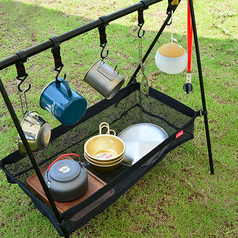 Pocket Size Stowaway Hanging Mesh Bag Camping Table