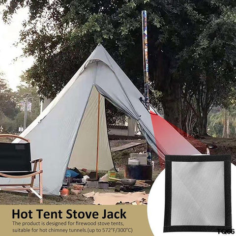Portable Tent protective cover Wood Fire Stove Smoke Chimney Stove Tube Fire Pipe Road Anti-scalding Protection Ring Refractory