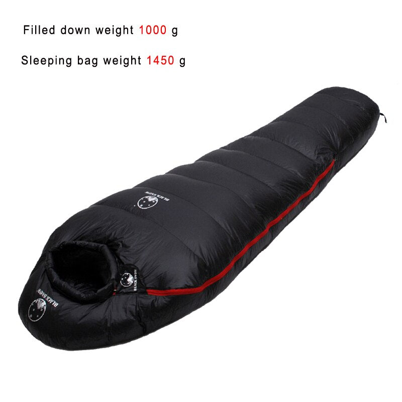 Light Weighted Thermal Mummy Style White Goose Down Sleeping Bag For All Seasons Travel