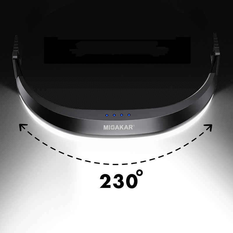 New Modern LED USB Chargeable 230 Degree 50 Square Meters Range Waterproof Hand-Free Headlight For Outdoor Explorational Adventures