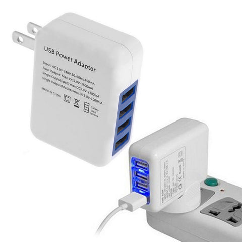 USB Wall Charger with 4 Ports - Urban Gears Unlimited