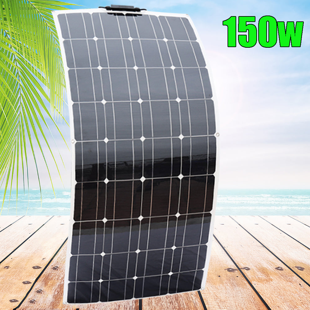 Complete 12V 600w 300w 150w Monocrystalline Photovoltaic Solar Panel Kit