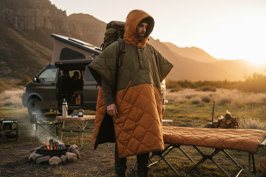 Loved Warm Poncho Camping Quilt