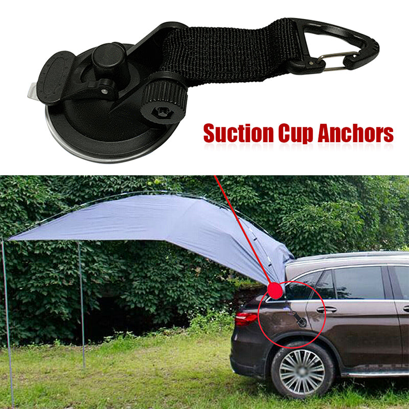 2/4 Pcs Outdoor Suction Cup Anchor Tie Down Camping Tarp Car Side Awning Pool Tarps Tents Securing Hook Multi Tool Camping Gear