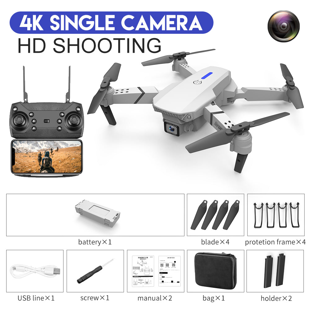 New  WIFI FPV Height Hold Drone Pro With Wide Angle HD 4K 1080P Camera