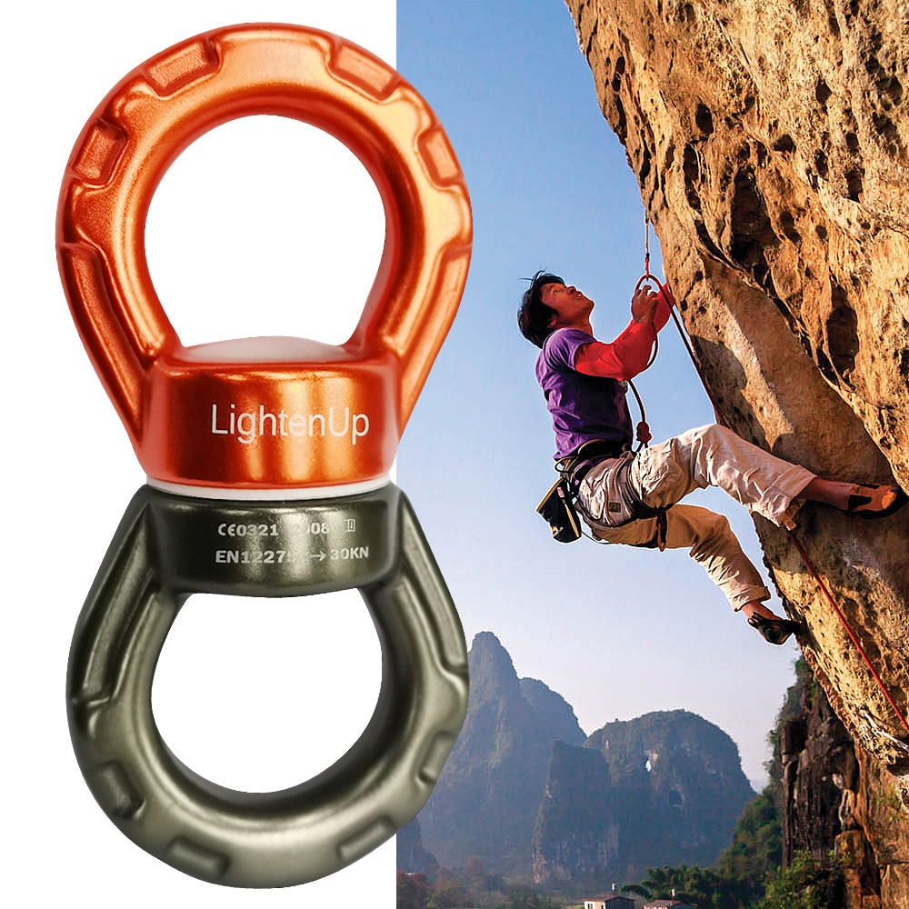 Rope Swivel Connector | Abseiling Rappel Device Rotator Carabina