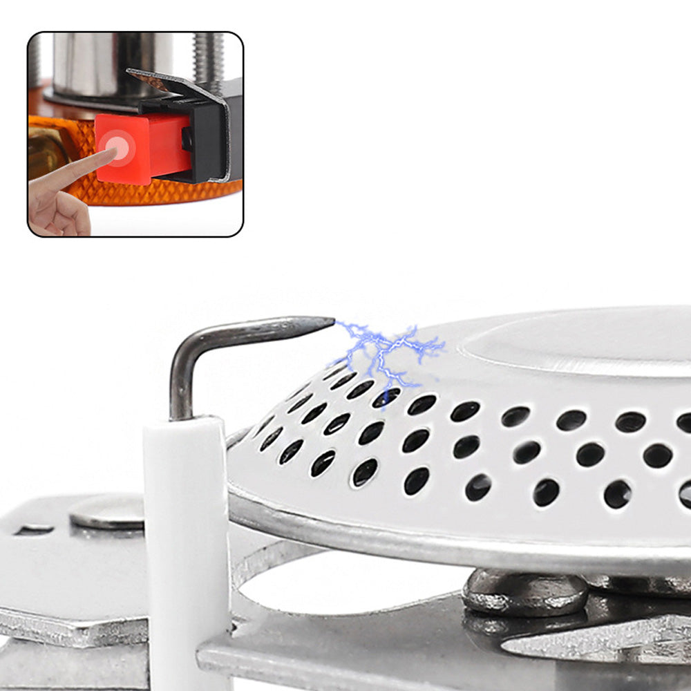 3500W Outdoor Camping Furnace Outdoor Gas Stove Picnic Barbecue Stoves Windproof Cooking Metal Foldable Furnace