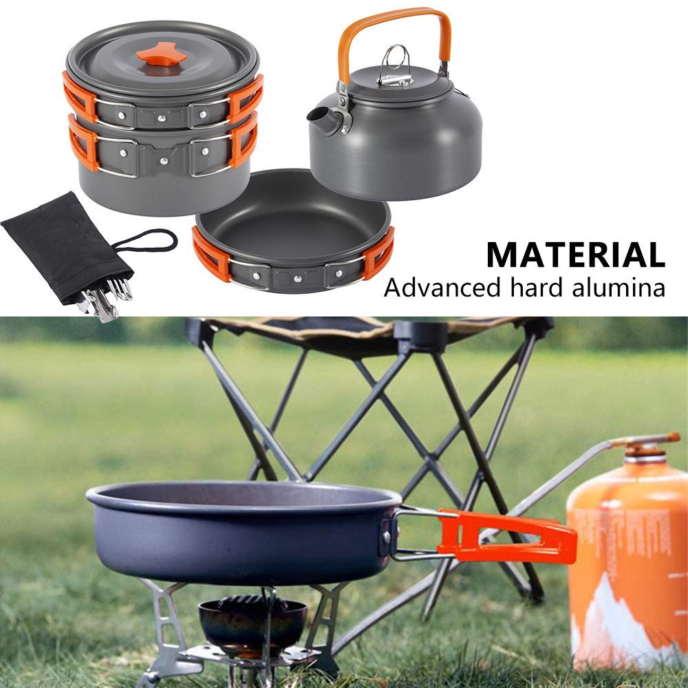 Outdoor Camping Aluminum Cookware Kit